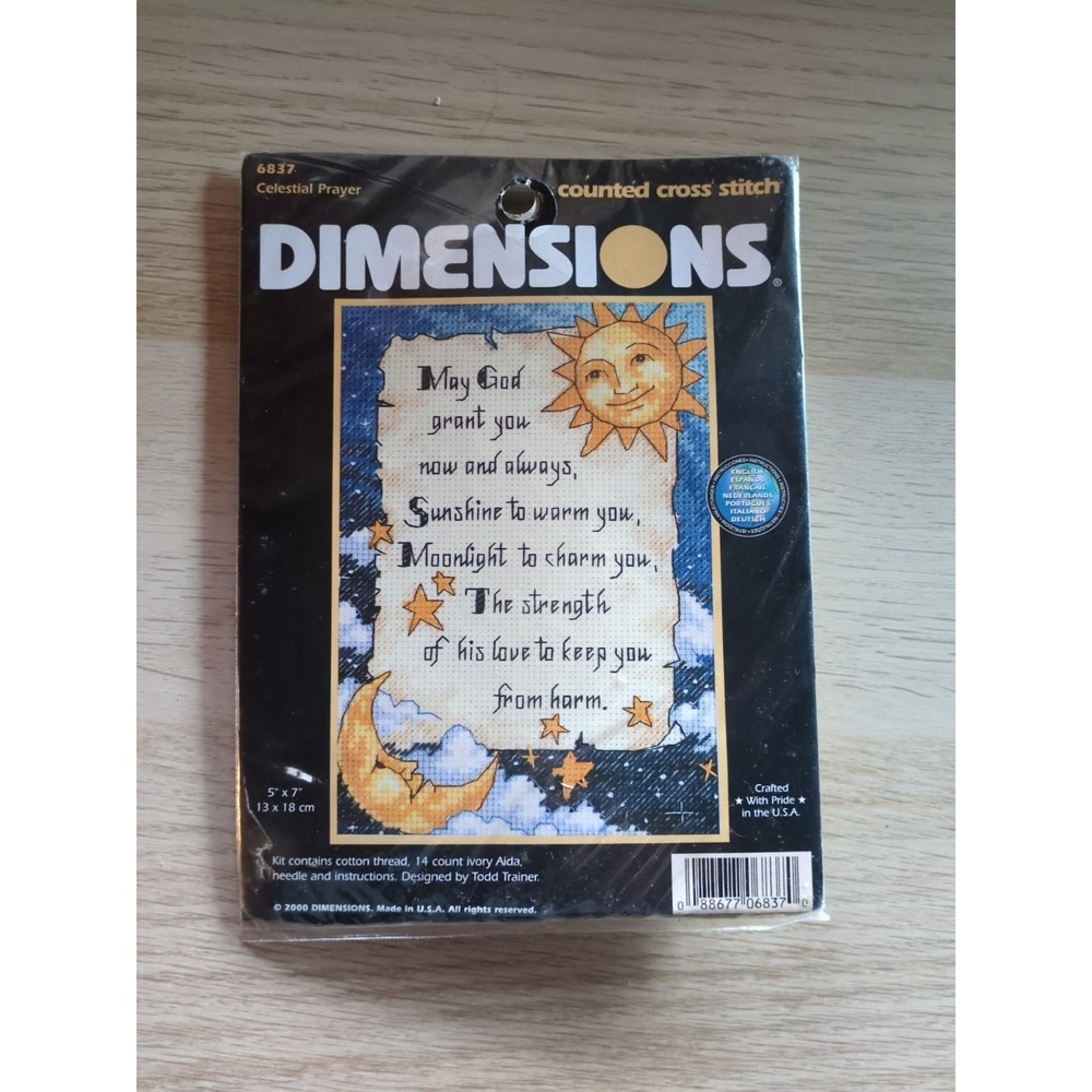 2000 DIMENSIONS Sun & Moon "Celestial Prayer" Counted Cross Stitch Kit #6837 New